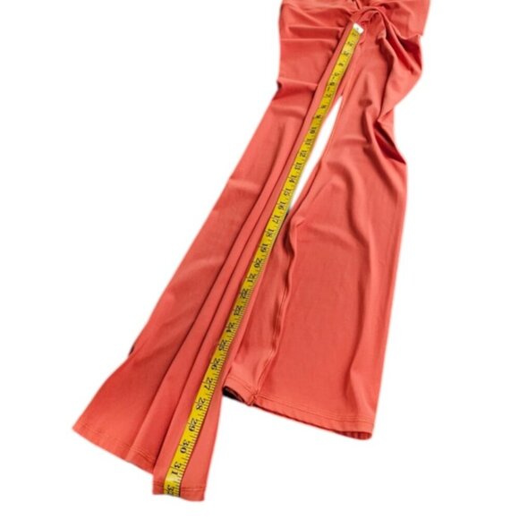 Aerie Offline Real Me Extra Flare Twist Front Leggings, Yoga, Orange, Size Small - Picture 5 of 9